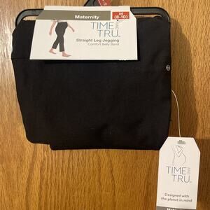 NEW Time and Tru Maternity Straight Leg Jean Jeggings Black Medium Work Pants